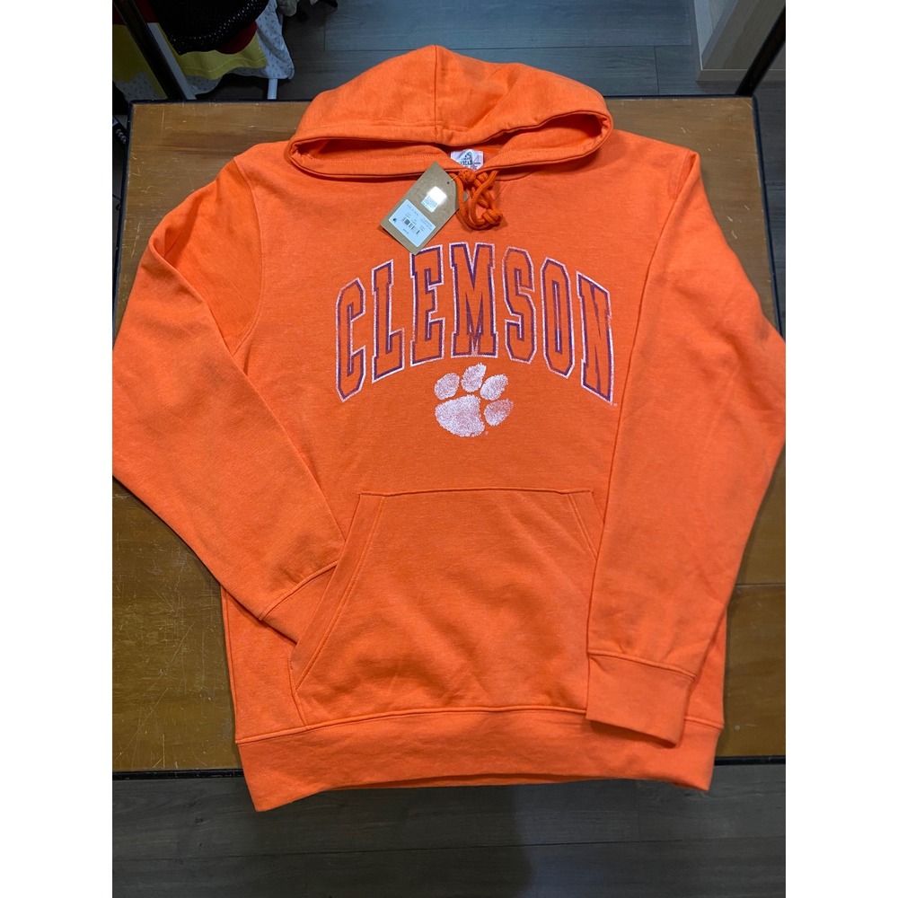 NWT Rivalry Threads Clemson Hoodie Mens M Orange NEW Tigers Pullover